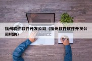 福州软件软件开发公司（福州软件软件开发公司招聘）