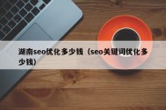 湖南seo优化多少钱（seo关键词优化多少钱）