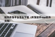 软件开发平台怎么下载（开发软件app软件流程）