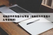 电脑软件开发是什么专业（电脑软件开发是什么专业类别）