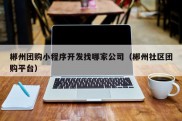 郴州团购小程序开发找哪家公司（郴州社区团购平台）