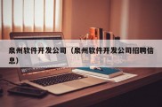 泉州软件开发公司（泉州软件开发公司招聘信息）