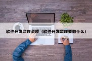 软件开发监理资质（软件开发监理要做什么）