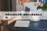 陕西seo优化公司（西安seo排名优化公司）