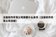 注册软件开发公司需要什么条件（注册软件开发公司流程）