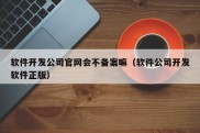 软件开发公司官网会不备案嘛（软件公司开发软件正版）